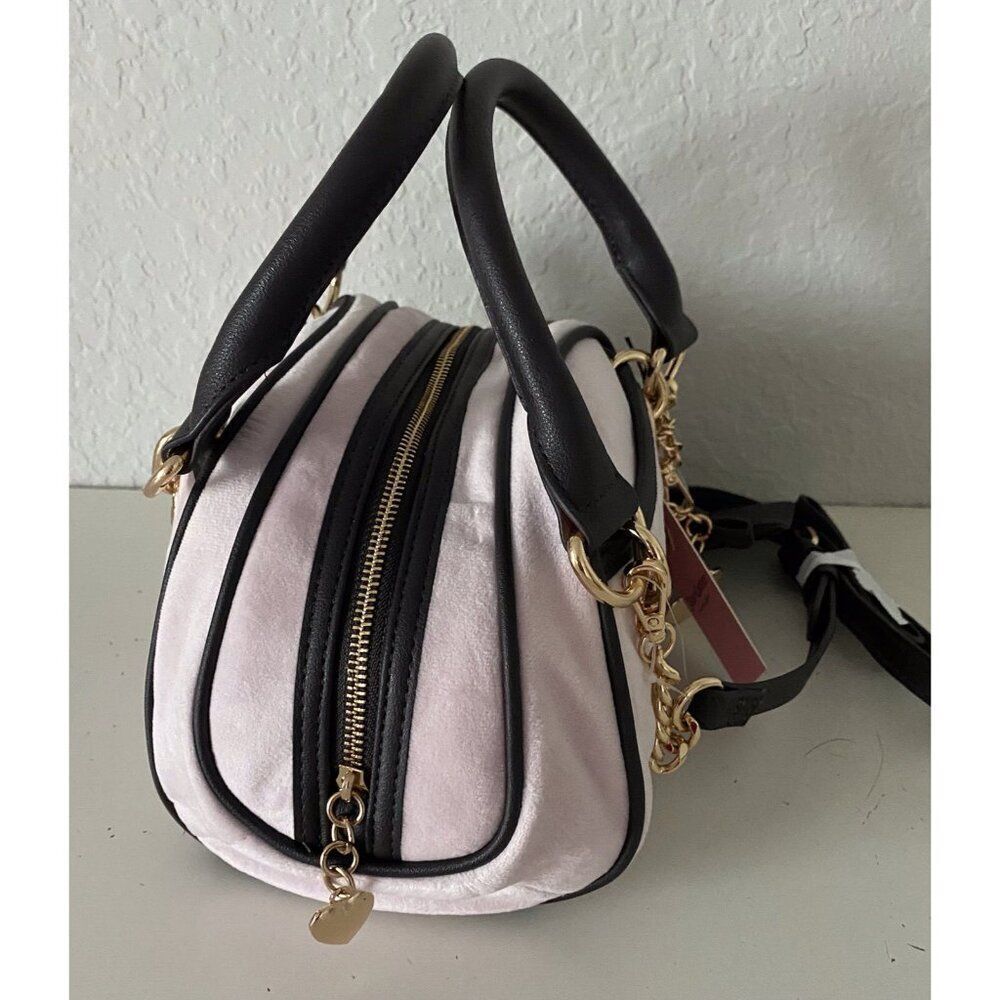 Juicy Couture Classic Scottie Dogs Satchel Crossbody Chiffon Pink With Card Case - Picture 11 of 16